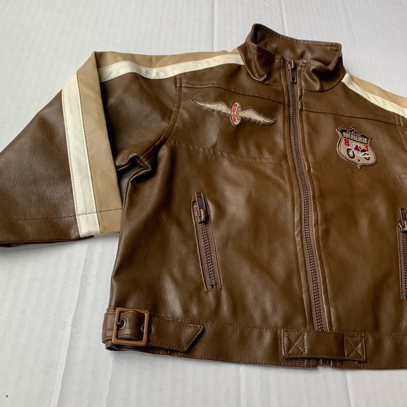 Little Legends Faux Leather Moto Aviary Jacket - Picture 3 of 6
